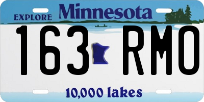 MN license plate 163RMO