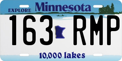 MN license plate 163RMP