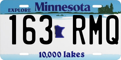 MN license plate 163RMQ