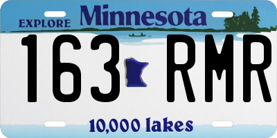 MN license plate 163RMR