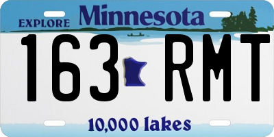 MN license plate 163RMT