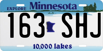 MN license plate 163SHJ