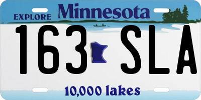 MN license plate 163SLA