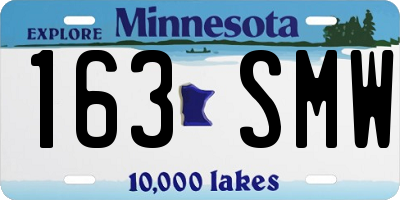 MN license plate 163SMW