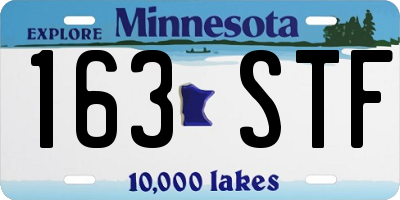 MN license plate 163STF