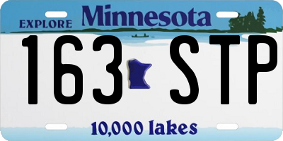 MN license plate 163STP