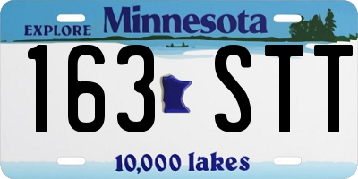 MN license plate 163STT