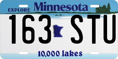 MN license plate 163STU