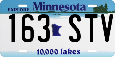 MN license plate 163STV