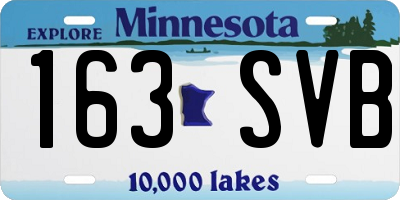MN license plate 163SVB