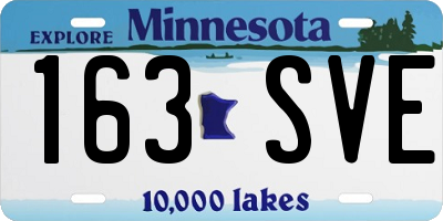 MN license plate 163SVE