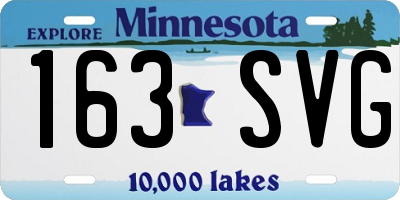 MN license plate 163SVG