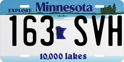 MN license plate 163SVH