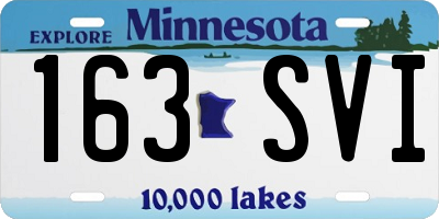 MN license plate 163SVI