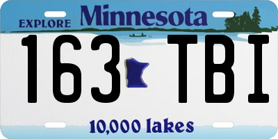MN license plate 163TBI