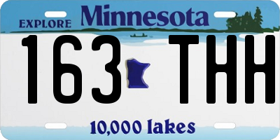 MN license plate 163THH