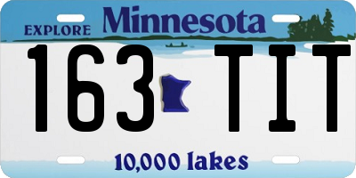 MN license plate 163TIT