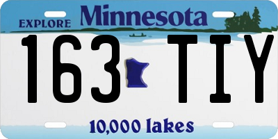 MN license plate 163TIY