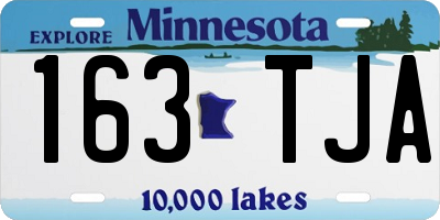 MN license plate 163TJA