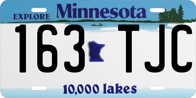 MN license plate 163TJC