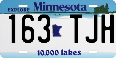 MN license plate 163TJH