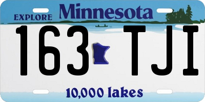 MN license plate 163TJI