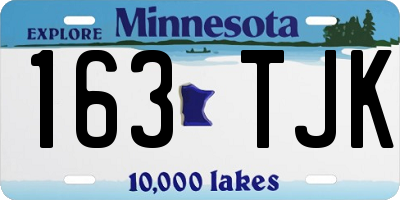MN license plate 163TJK