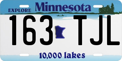 MN license plate 163TJL