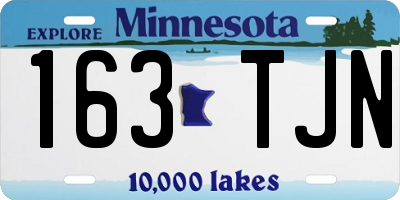 MN license plate 163TJN
