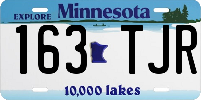 MN license plate 163TJR