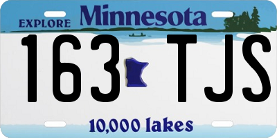 MN license plate 163TJS