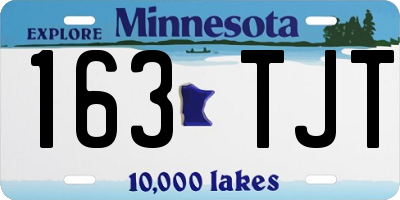 MN license plate 163TJT