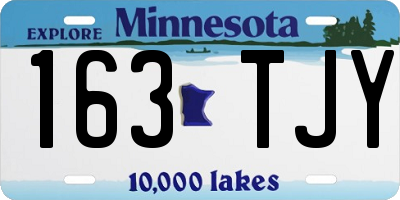 MN license plate 163TJY