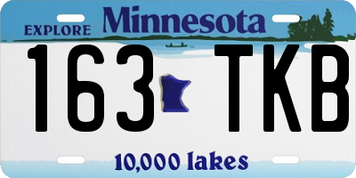 MN license plate 163TKB