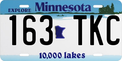 MN license plate 163TKC