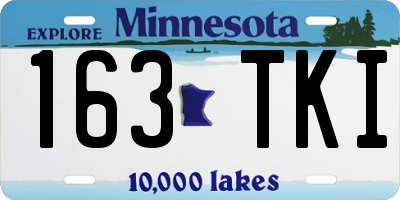 MN license plate 163TKI