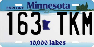 MN license plate 163TKM