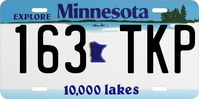 MN license plate 163TKP
