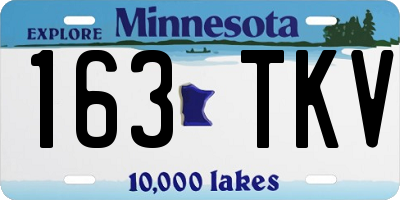MN license plate 163TKV
