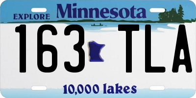 MN license plate 163TLA