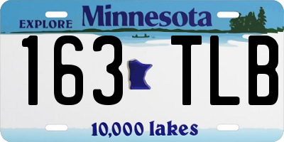 MN license plate 163TLB