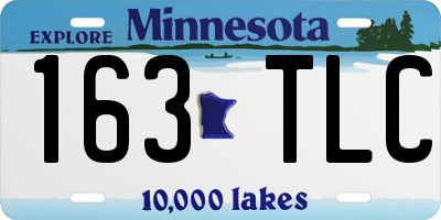 MN license plate 163TLC