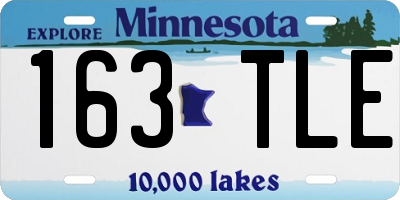 MN license plate 163TLE