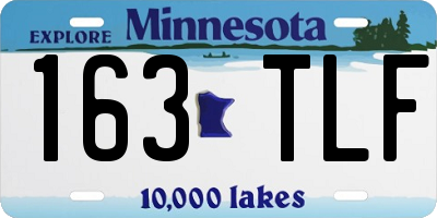 MN license plate 163TLF