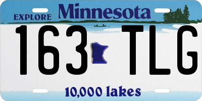 MN license plate 163TLG