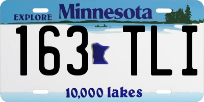 MN license plate 163TLI