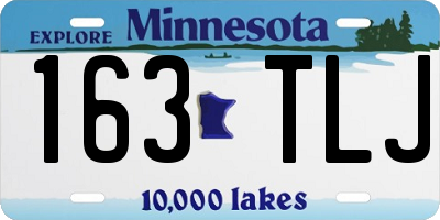 MN license plate 163TLJ