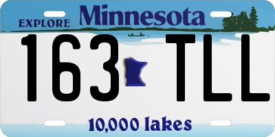 MN license plate 163TLL