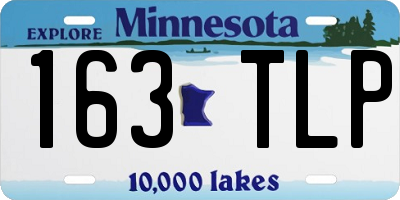 MN license plate 163TLP