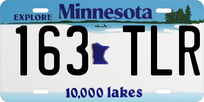 MN license plate 163TLR